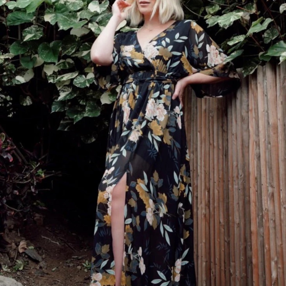 Baltic Born Black Floral Maxi Dress - Picture 2 of 6